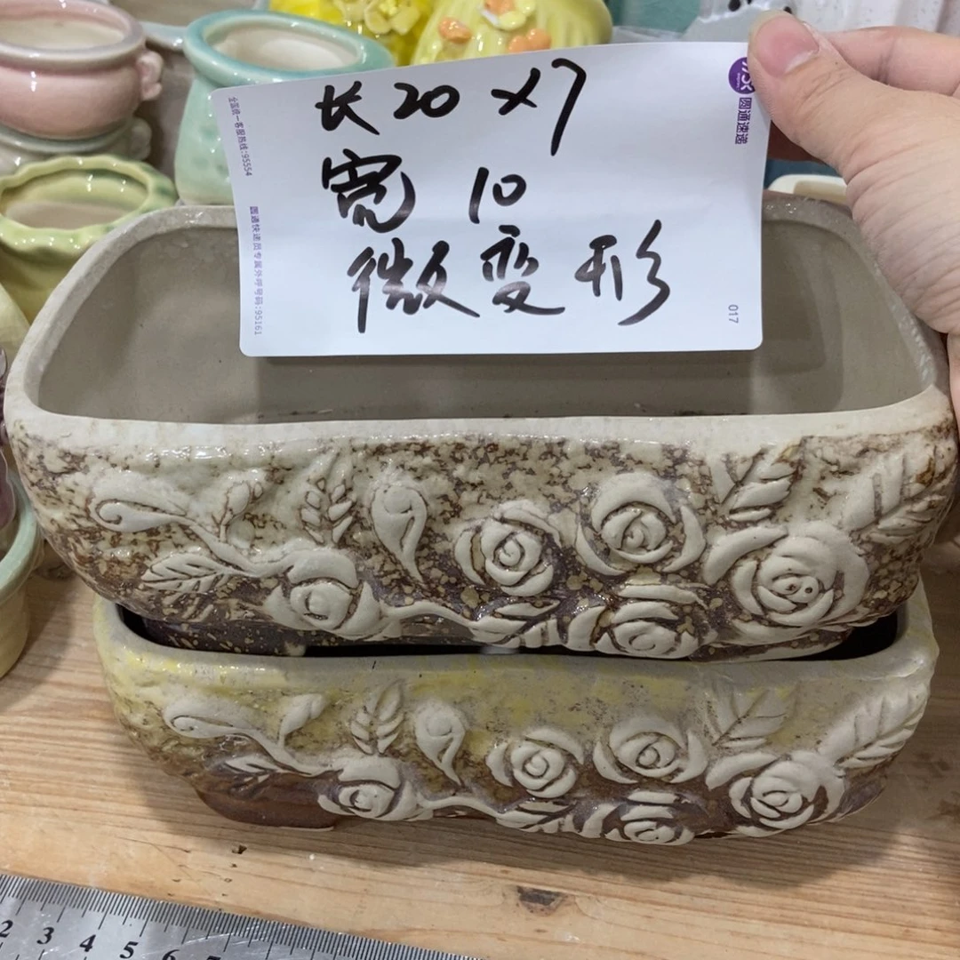 红陶高温陶瓷花盆