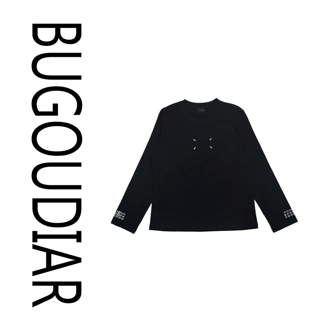 百搭时尚刺绣设计款潮流长袖T恤BU041