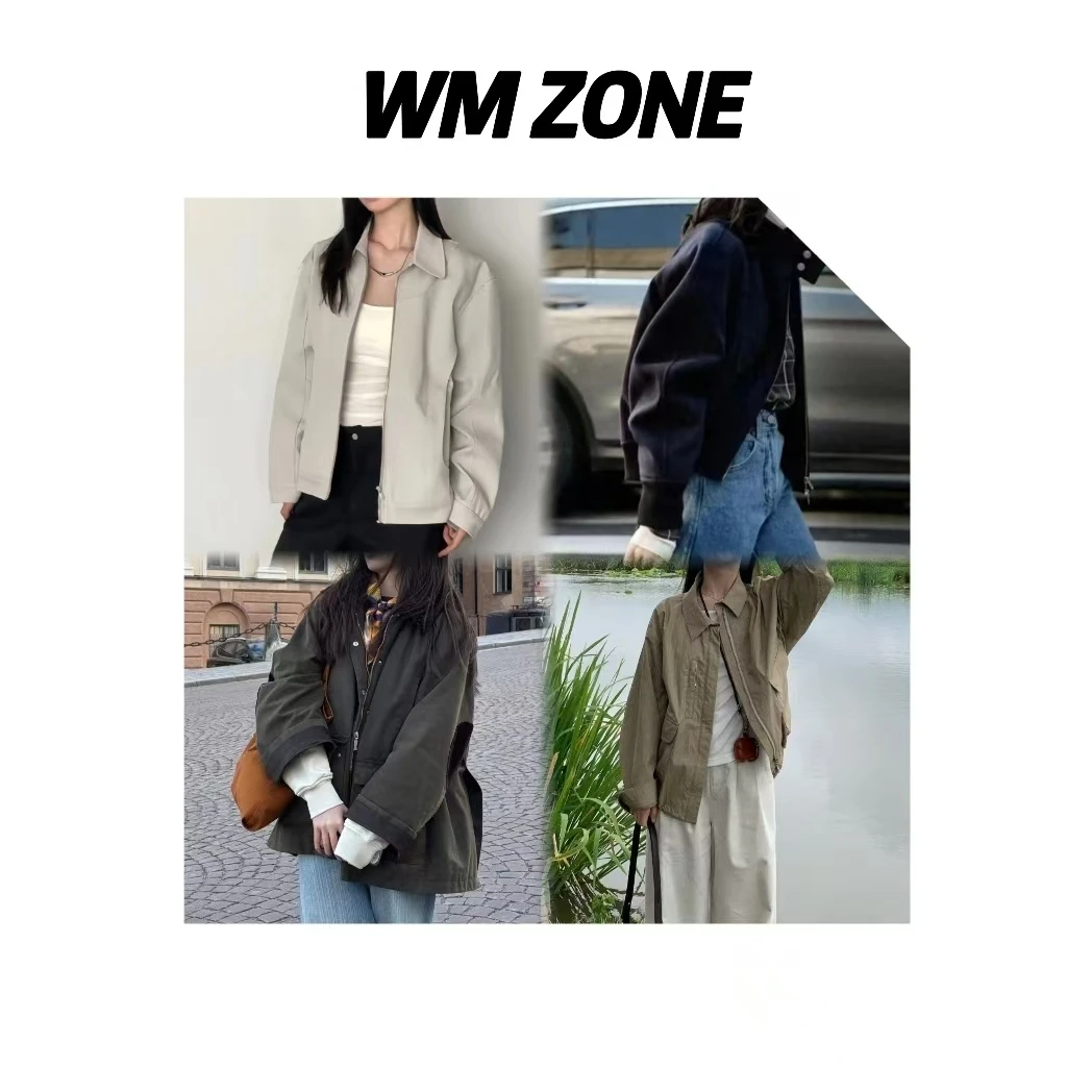 WM 3852 绿色高领拉链连帽外套合集