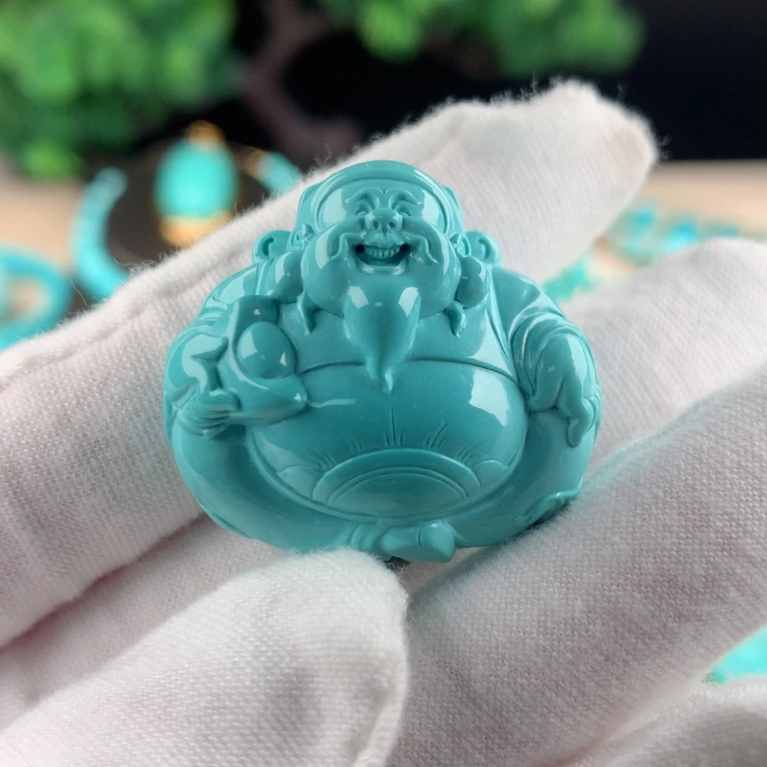 【闪购商品】绿松石财神爷未镶嵌