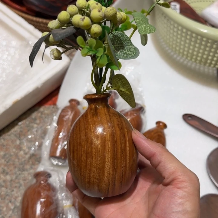 大果紫檀（缅甸花梨）花梨木小花瓶