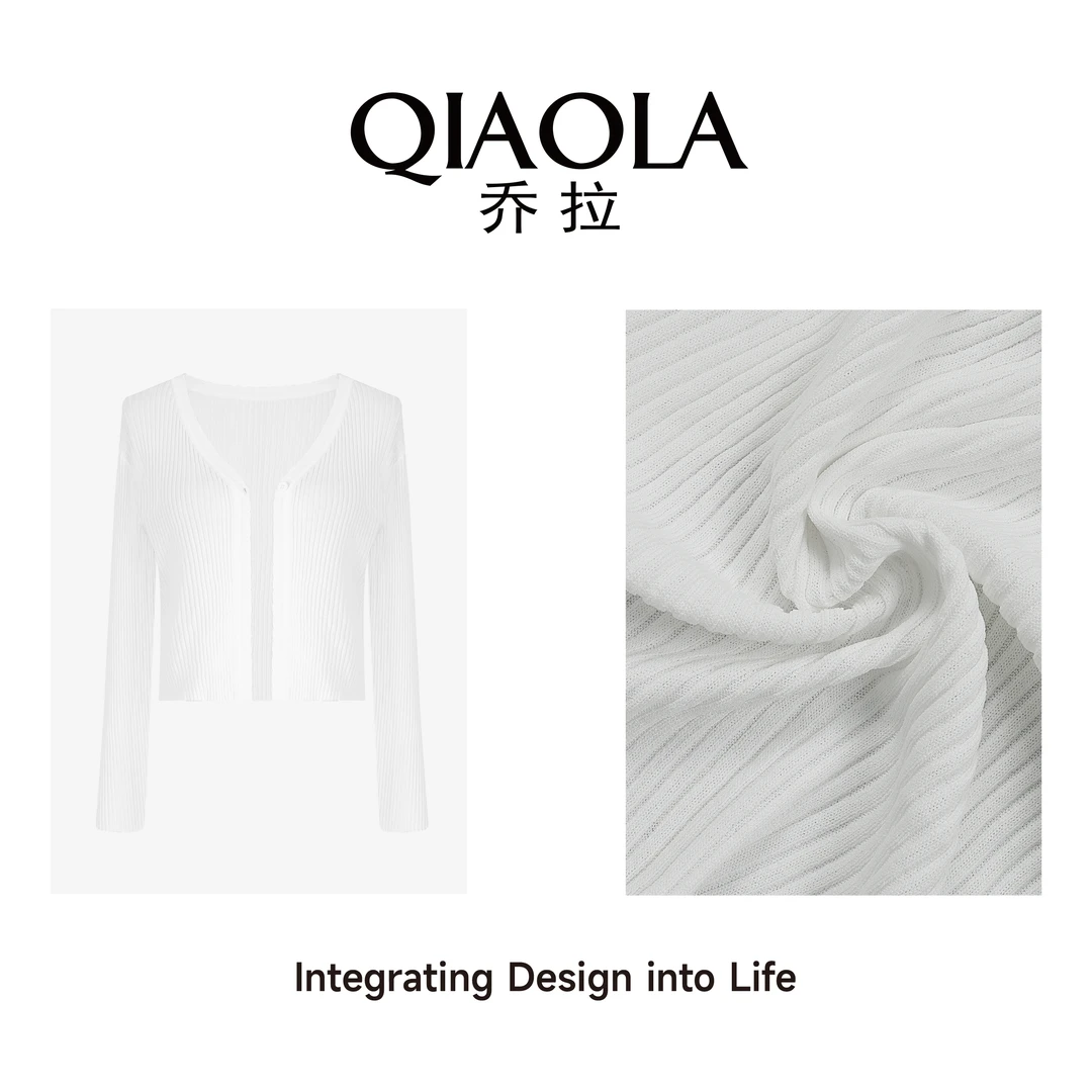 QIAOLA/乔拉【屿浪冰岛】夏季防晒遮肉开衫上衣