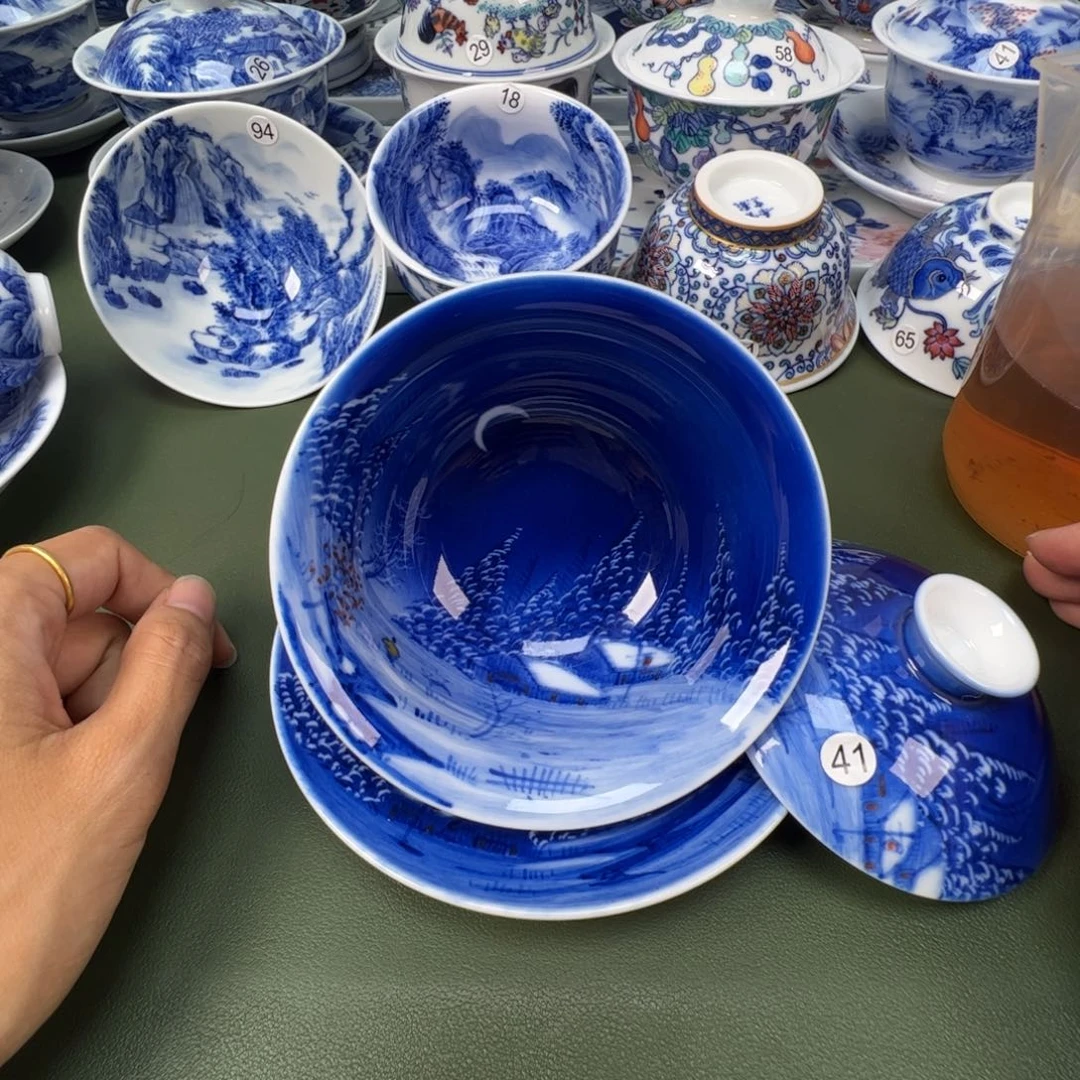 陶瓷景德镇纯手工纯手绘茶具木木41