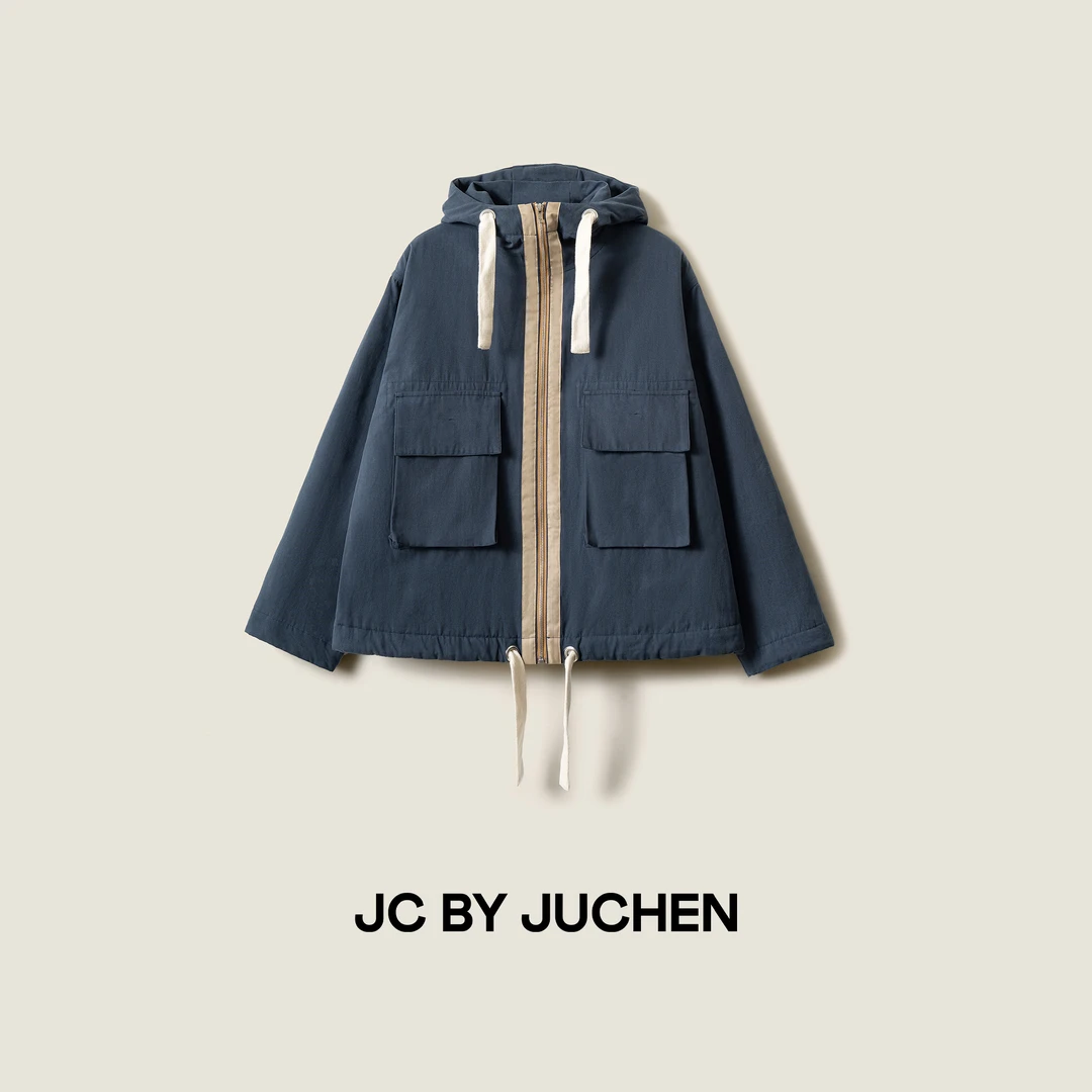 45系列湘南叶山户外棉服连帽宽松大口袋保暖外套 FW113001-195