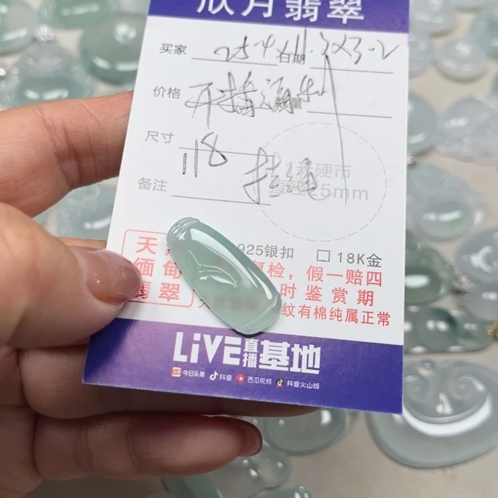 翡翠未镶嵌颈饰天然