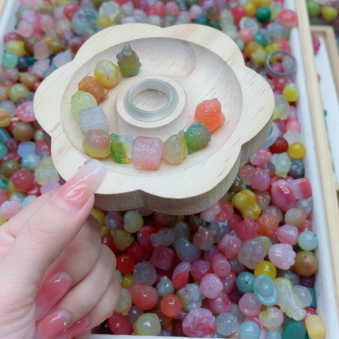 浅***唱玛瑙/玉髓未镶嵌手链盐源32