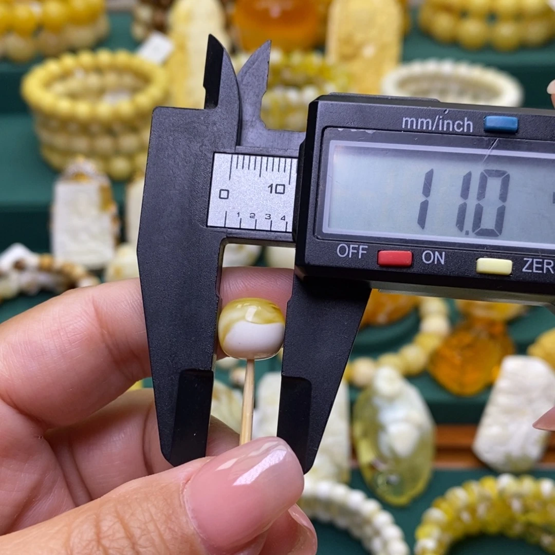蜜蜡未镶嵌裸石单珠