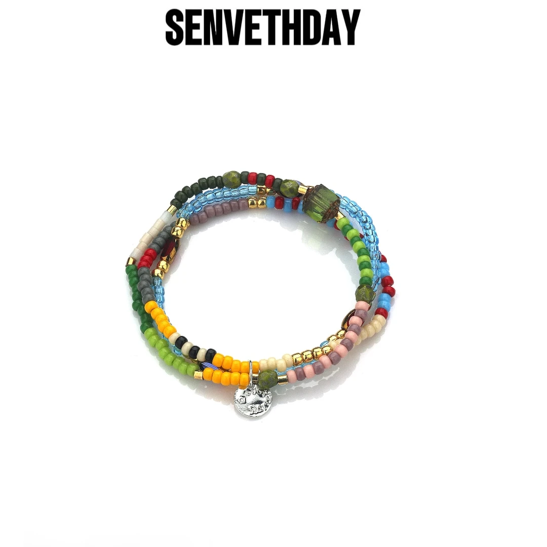 Senveth Day 铜合金手链 多彩手链民族风ins彩色女生小众彩绳叠戴