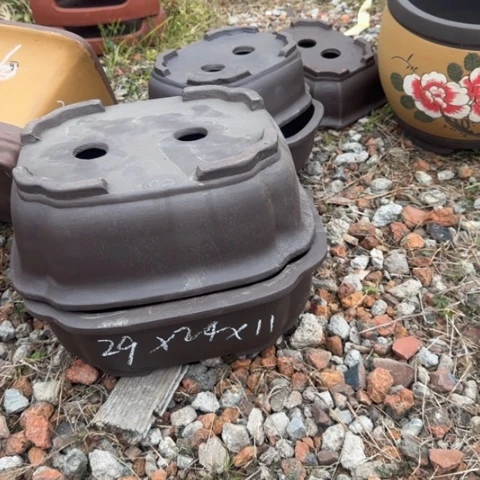 紫砂花盆紫砂花盆盆景盆栽瑕疵