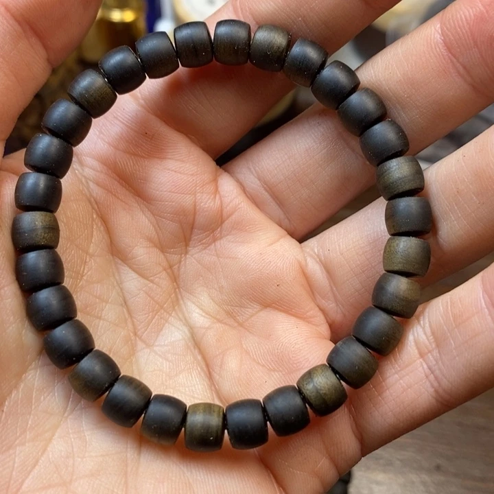 檀香木手串/手链6*7阴沉横纹沉水