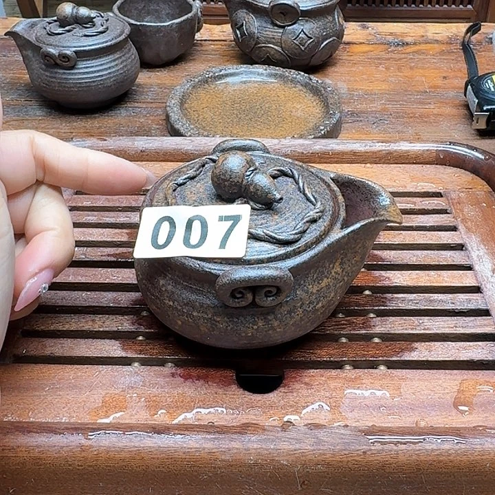 纯手工制作粗陶茶具