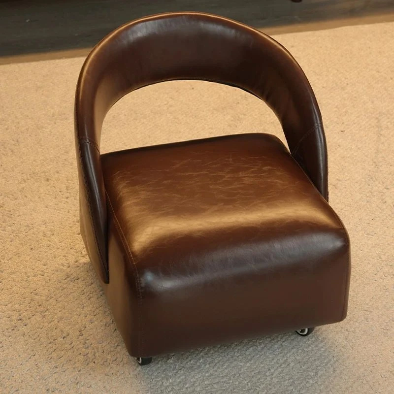 整装静音轮溜溜凳大号单人家用溜溜椅靠背客厅小凳子多巴胺家具H