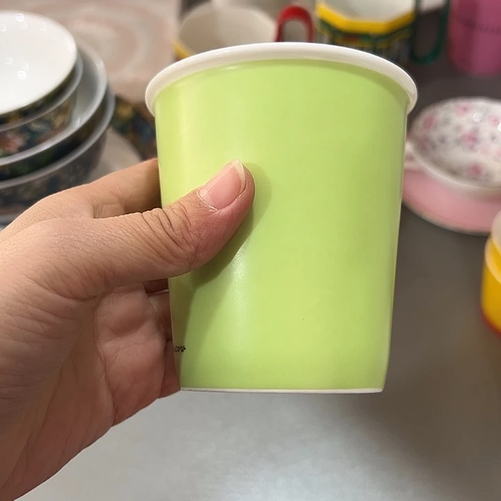 瓷片微瑕骨瓷特惠杯一个绿色