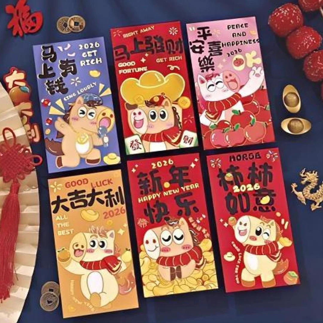 马年新款创意手工可爱卡通立体生肖过年压岁钱利是封