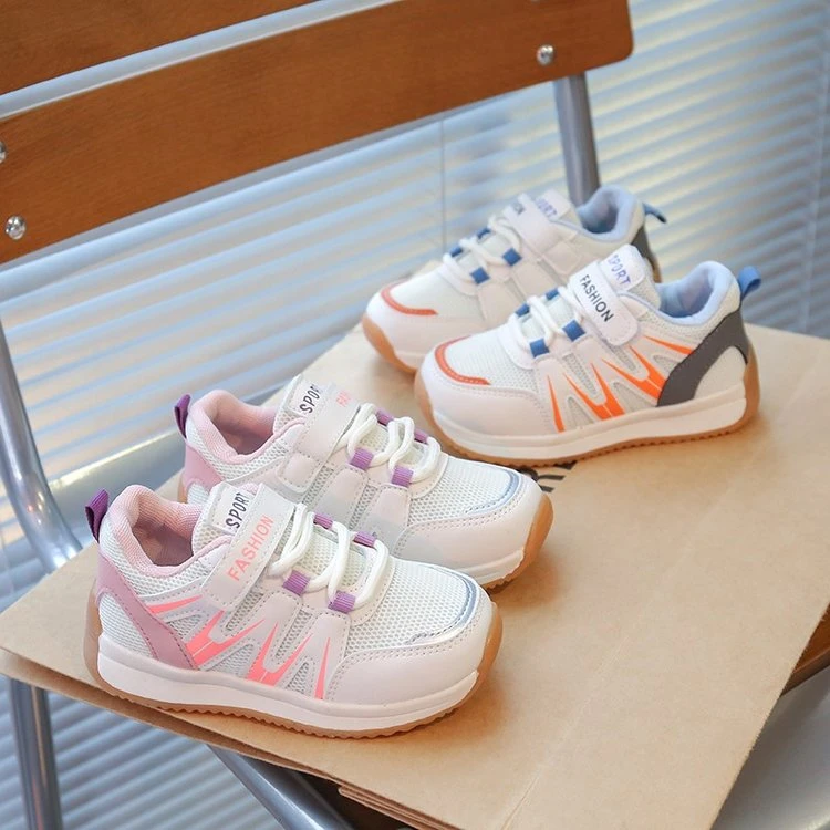 女童休闲鞋25春秋儿童时尚透气网面软底阿甘鞋男童鞋子小童学步鞋