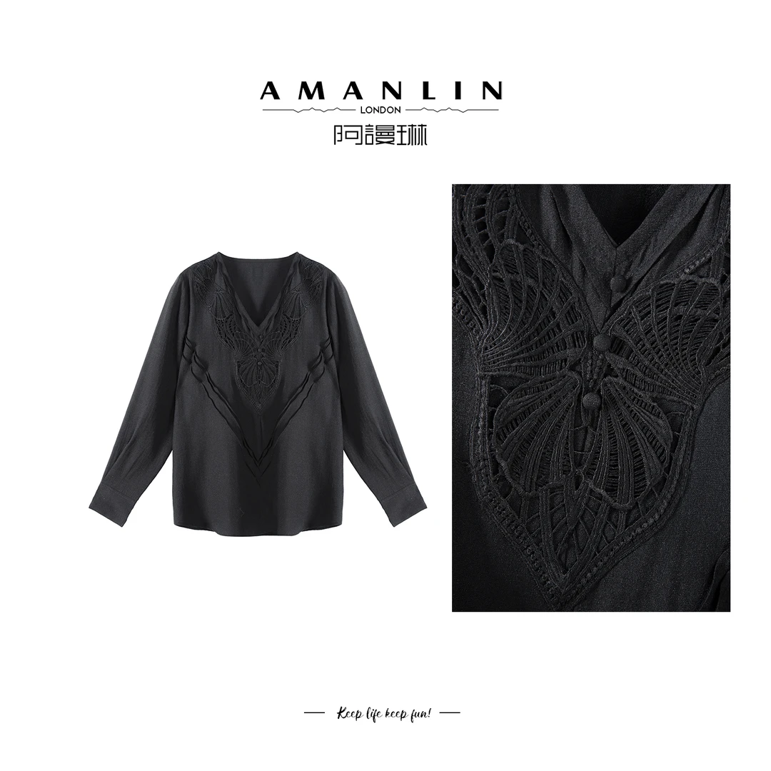 冬季穿搭设计感v领气质时尚高级感百搭上衣F595170