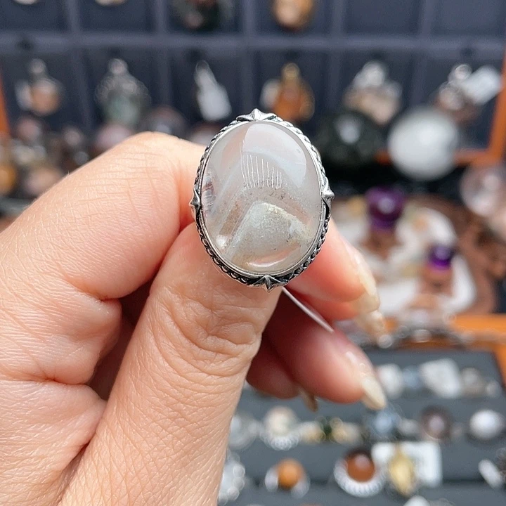 水晶戒指银S925镶嵌1111111