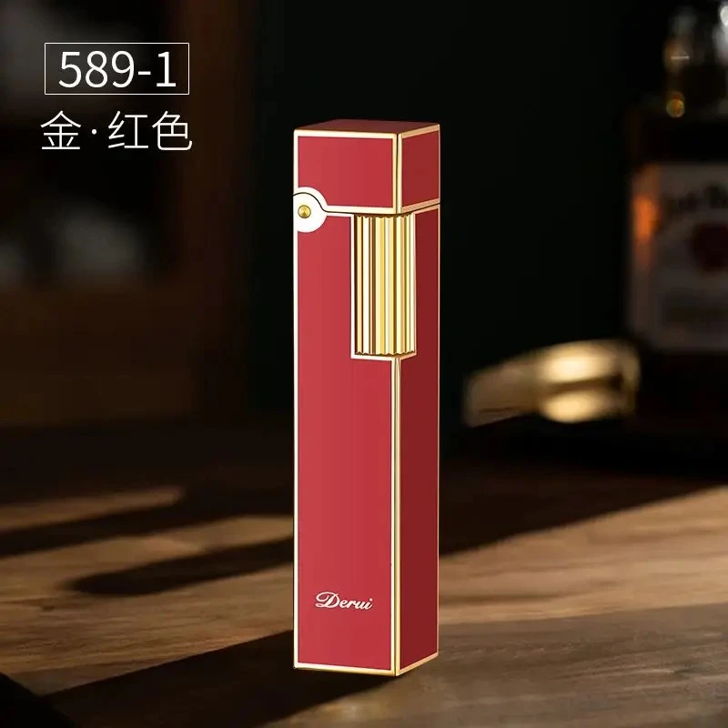 德瑞超薄纤巧侧滑煤油打火机窄机砂轮网红火机个性创意送男友礼潮