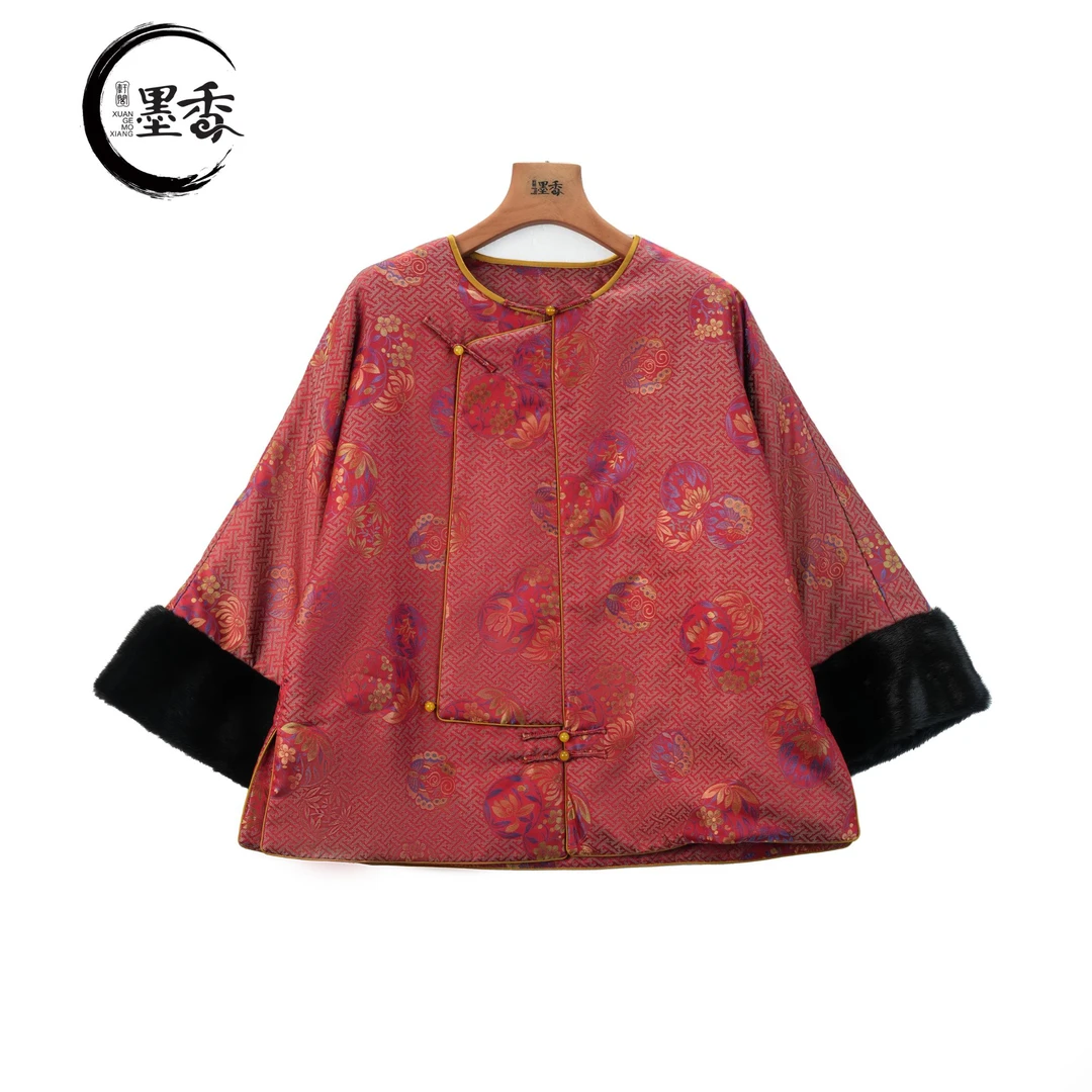 XuanGeMoXiang/轩阁墨香新中式时尚百搭轮廓上衣MX36462