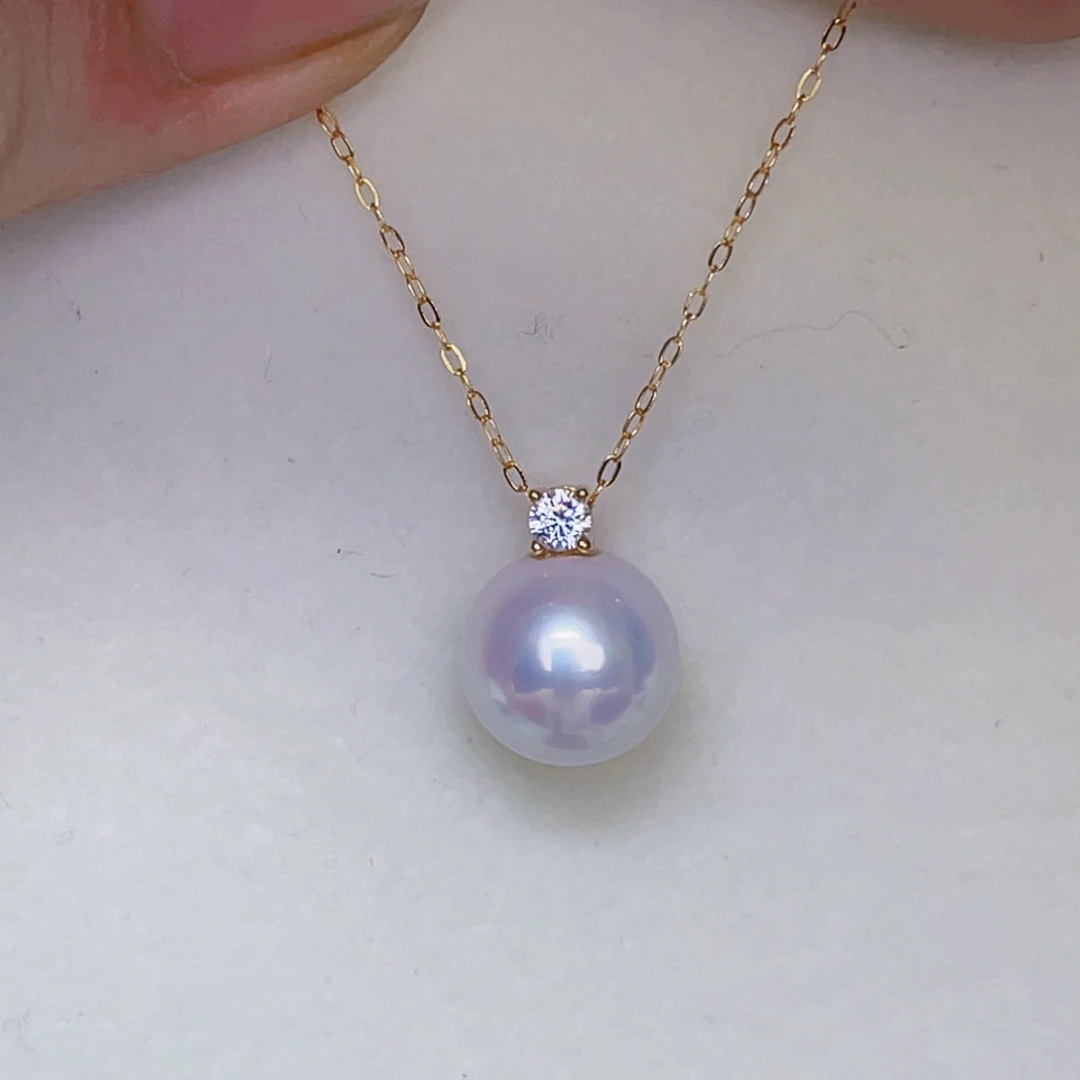 大***浮吊坠(赠链)淡水珍珠银S925镶嵌