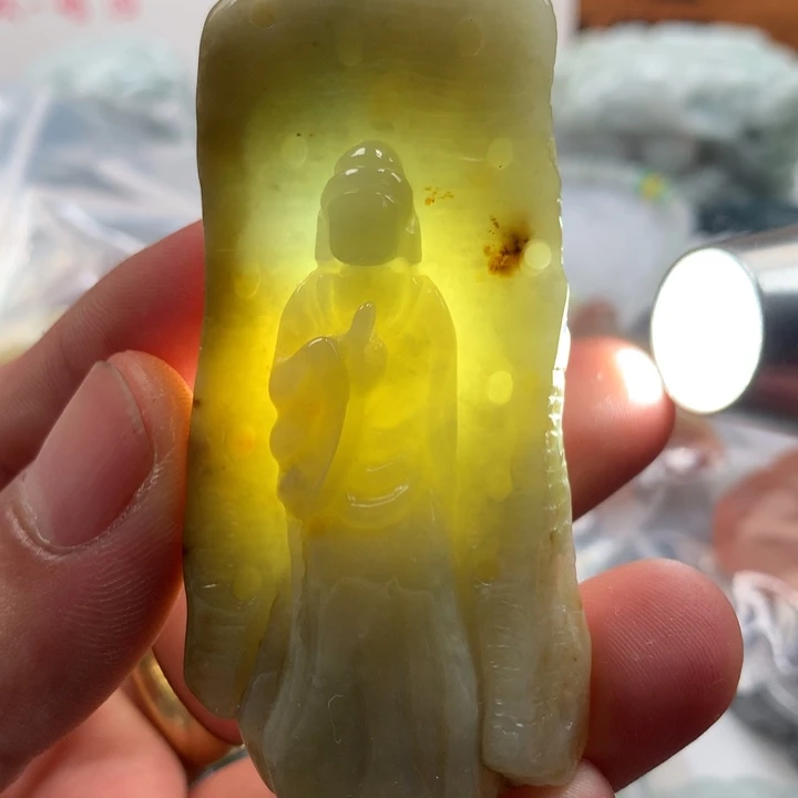 翡翠未镶嵌颈饰保真天然a货翡翠