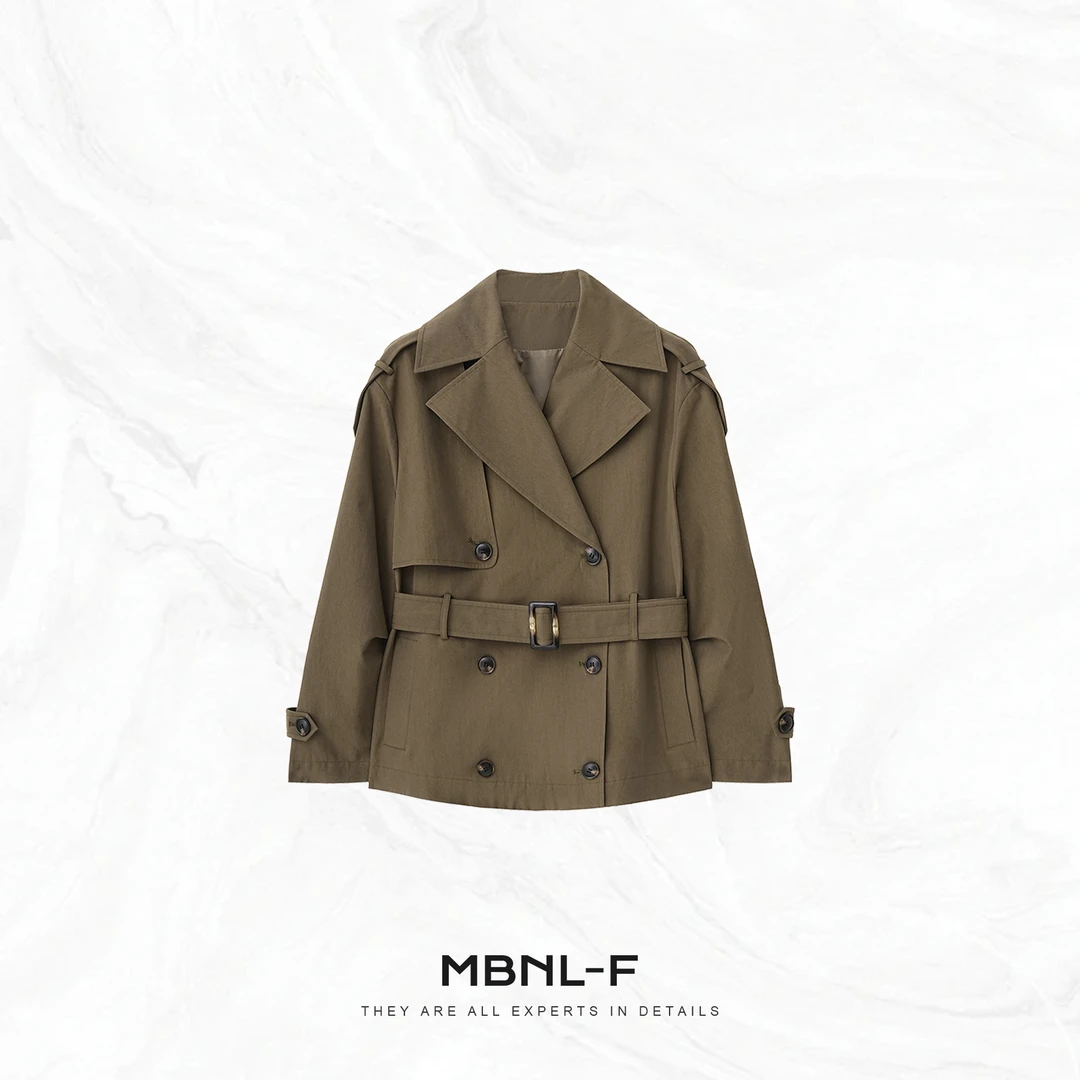 MBNL-F “迈里风衣” 秋季经典英伦风短款风衣外套 秦磊XM-XFY052