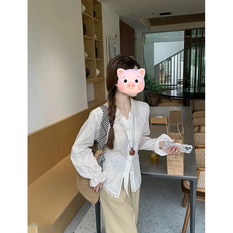 2025春季新款时尚高级感POLO领衬衫气质不规则系带收腰显瘦上衣女