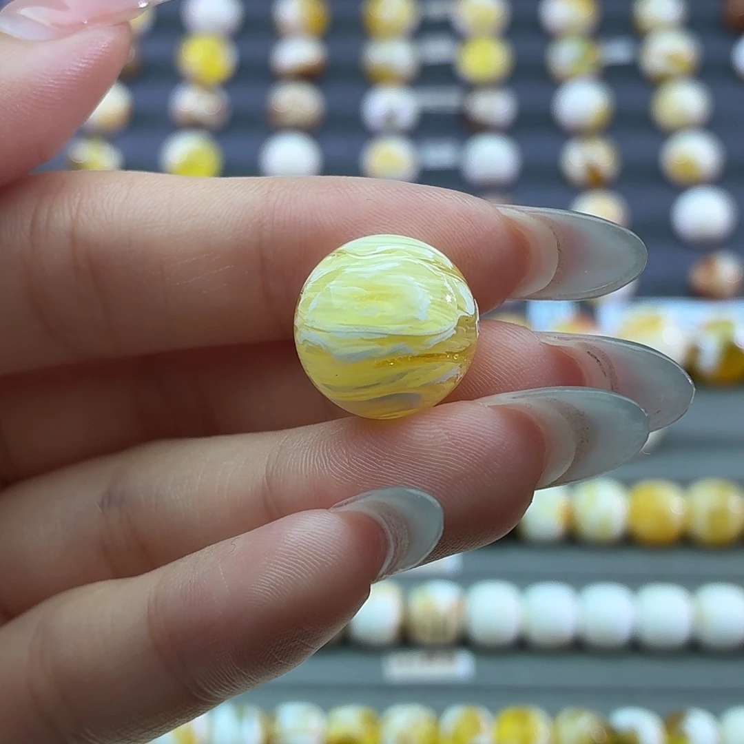 琥珀未镶嵌裸石蜜蜡15拉丝