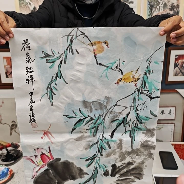 国画贾海瑞老师现场定制