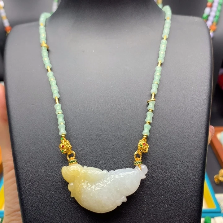 颈饰未镶嵌翡翠翡翠鱼