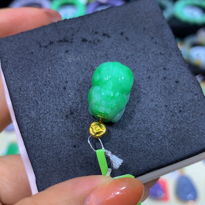 翡翠18K金镶嵌手链翡翠