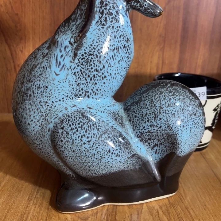 瓷片窑变大公鸡喔喔叫