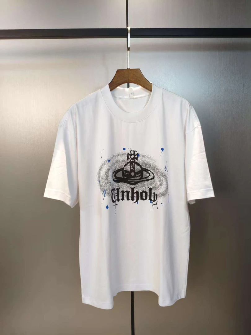 【柜柜撤版】重磅手绘发泡 潮牌男女同款 高克美式复古短袖T恤1021