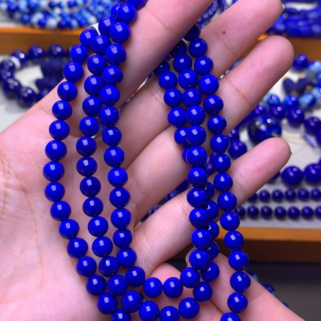 青金石未镶嵌手串6.8mm