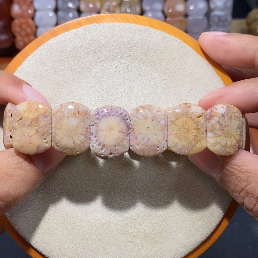 硅化珊瑚（珊瑚玉）手串未镶嵌修***禅