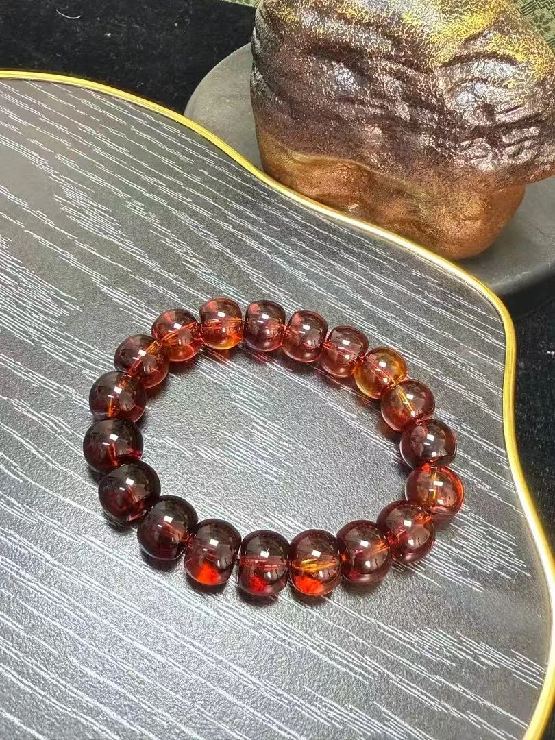 【正品】血药珀老型珠手串
