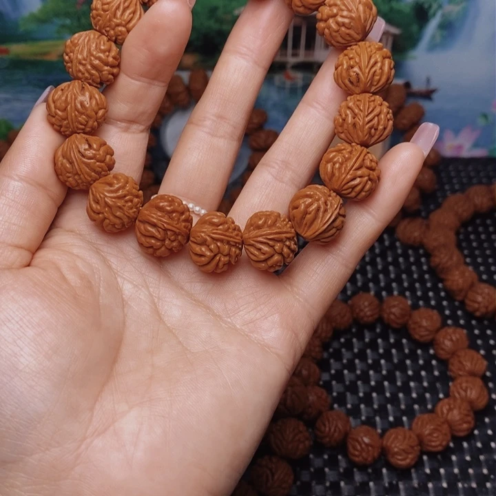 桃核手串?****?龙纹桃核