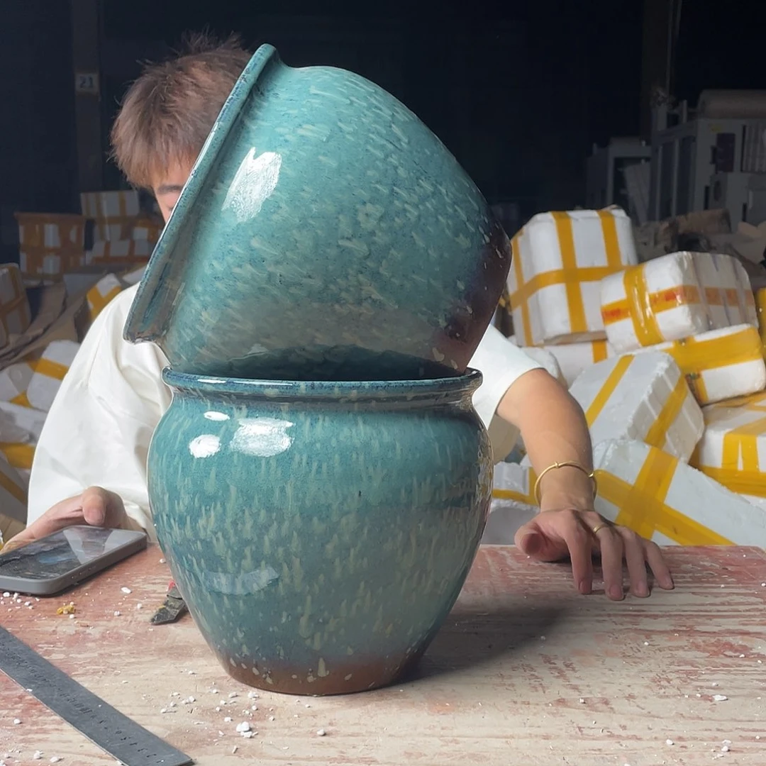 宜兴紫砂粗陶花盆