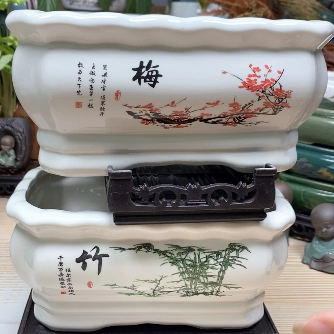 紫砂花盆陶瓷艺术花盆陶瓷