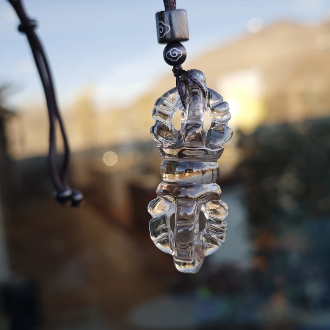 晶匠茶水晶金刚杵吊坠多样性发一 简约