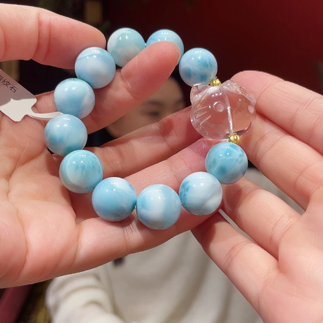 针钠钙石（海纹石）未镶嵌手链