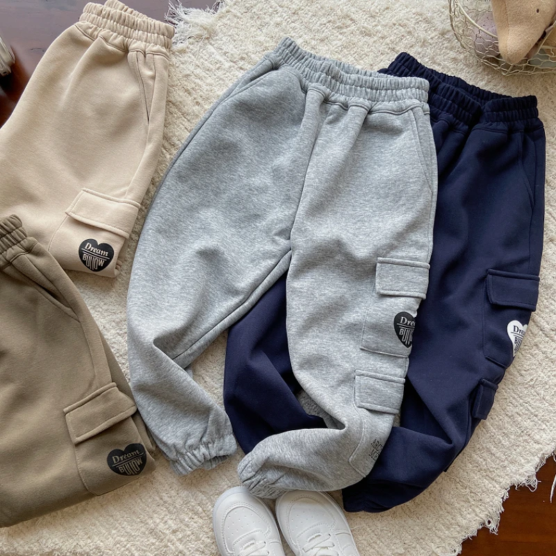 男童运动裤子2025春秋新款儿童工装裤休闲男孩卫裤