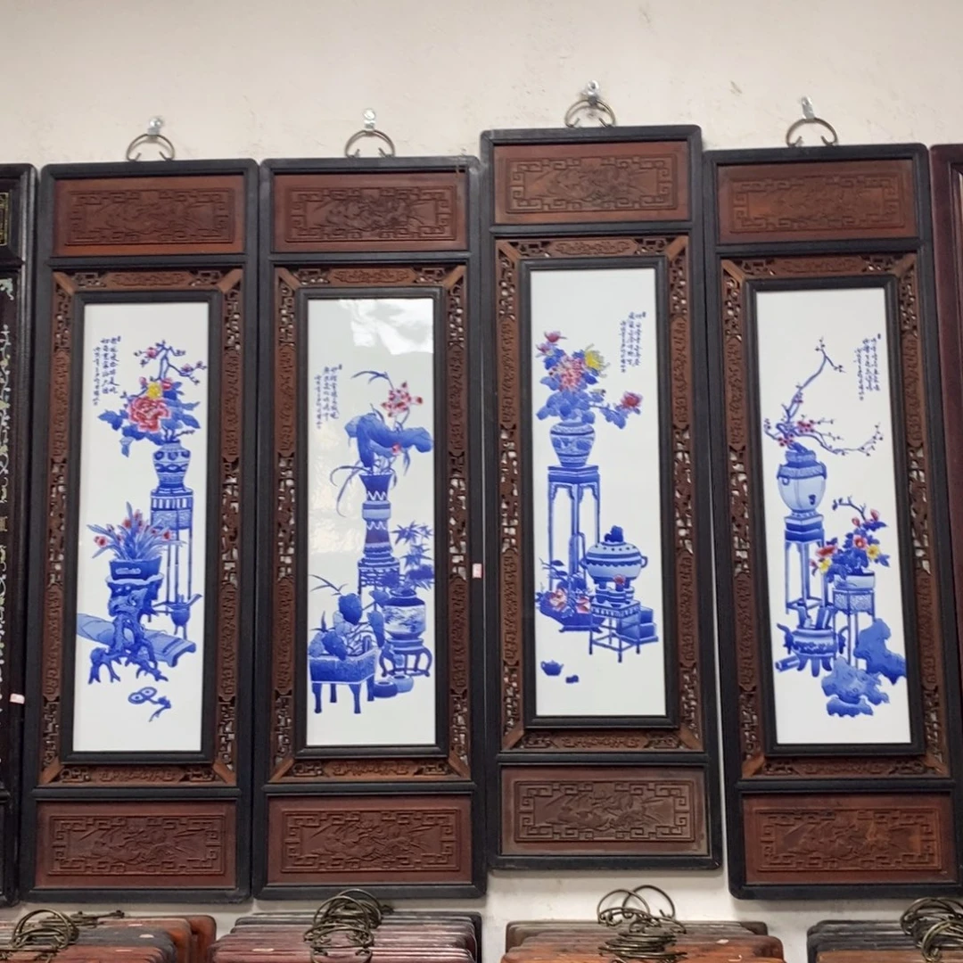 瓷1.2*36*4景德镇瓷板画柴窑烧制