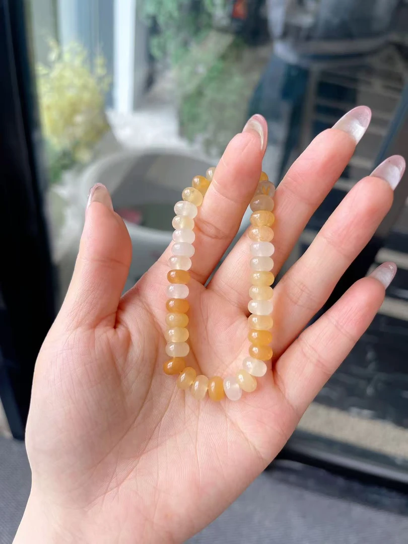 黄龙玉算盘珠手链（多样性发）