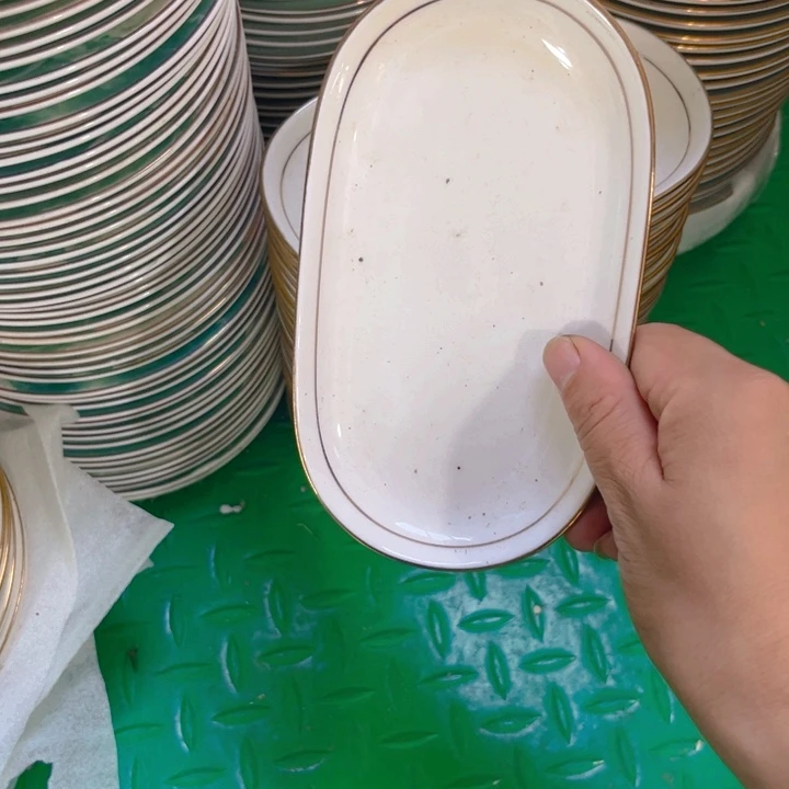 瓷片毛巾碟六个微瑕