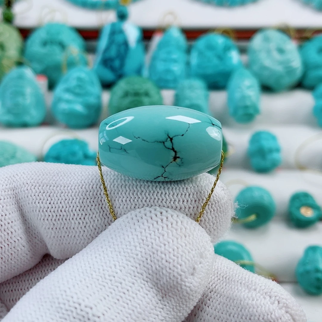 绿松石未镶嵌车挂直径15.1