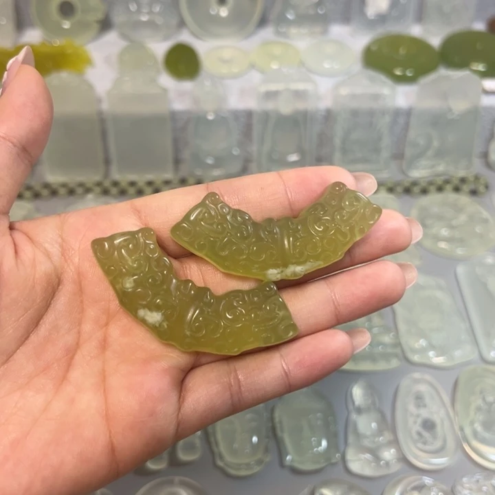 岫玉未镶嵌岫玉绿冰玉衡