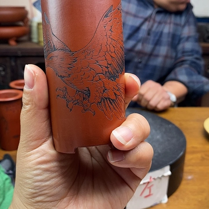 紫砂花盆货号一只老鹰