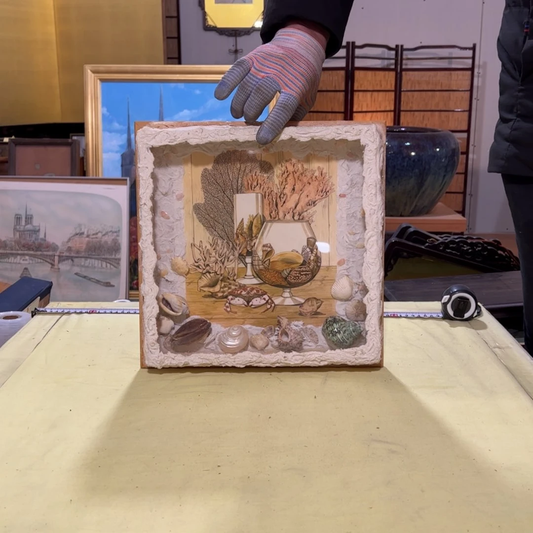 绘画丹*屏风框画茶空间设计回流