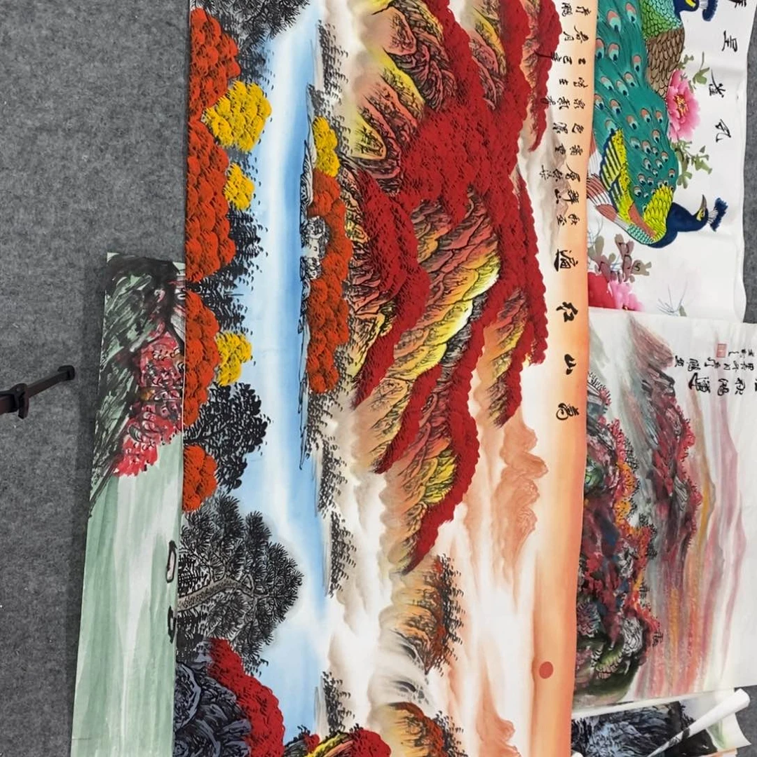 花***宝横款万山红遍小六尺装饰画